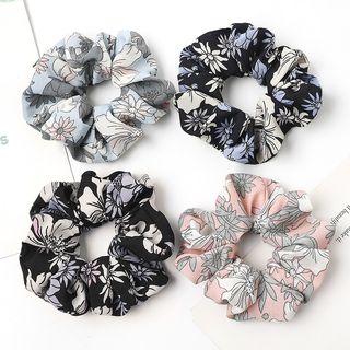 Arizona Bloom Elegance: Set of 4 Floral Hair Scrunchies