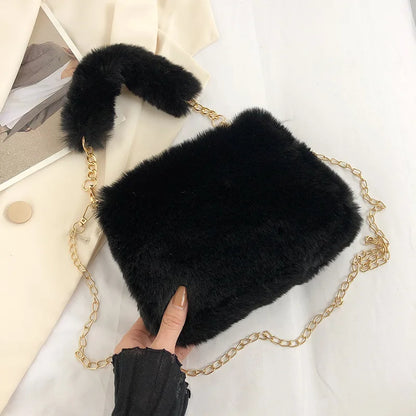 Small Plush Elegance Crossbody Handbag